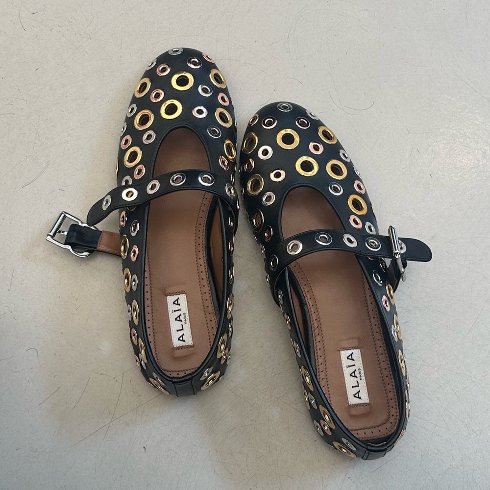 Alaia Eyelet Flats BNIB